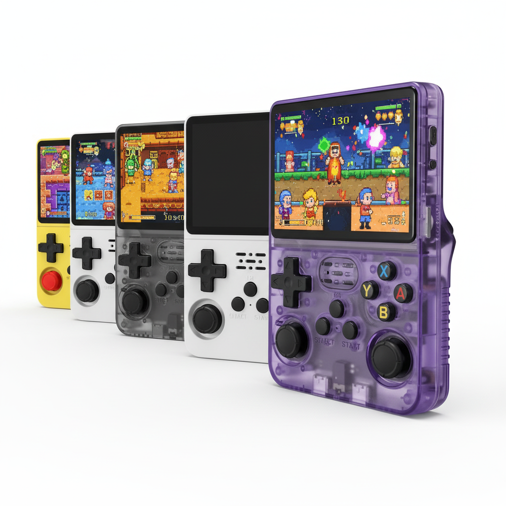 Retro R36S Handheld Video Game Console 3.5 Inch IPS Screen 128GB Preloaded Games Portable Pocket Player Linux System