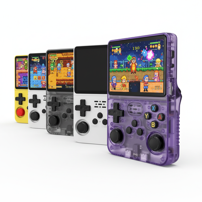 Retro R36S Handheld Video Game Console 3.5 Inch IPS Screen 128GB Preloaded Games Portable Pocket Player Linux System