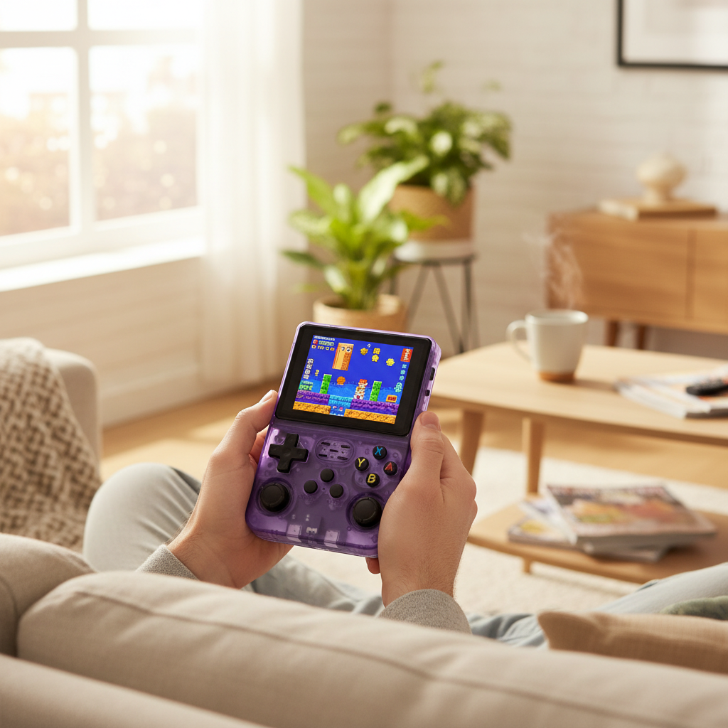 Retro R36S Handheld Video Game Console 3.5 Inch IPS Screen 128GB Preloaded Games Portable Pocket Player Linux System